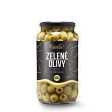 Olivy zelen bez pecky 935g sklo Bassta