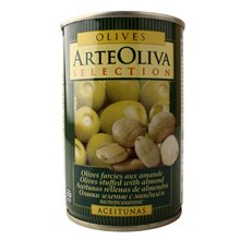 Olivy zelen s mandl (plech) 300g