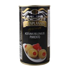Olivy zelen s paprikou (plech) 350g