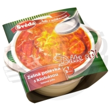 Švéda - polévka zelná s klob.330g plast